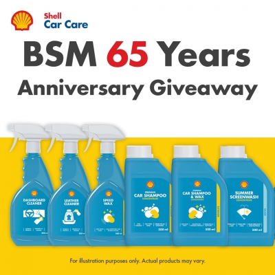 BSM 65 years anniversary giveaway - Shell Car Care promotion