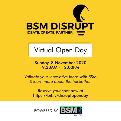 BSM Disrupt Virtual Open Day