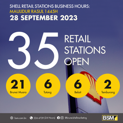  Retail Stations Business Hour on 28 September 2023 in conjunction to Maulidur Rasul 1445H